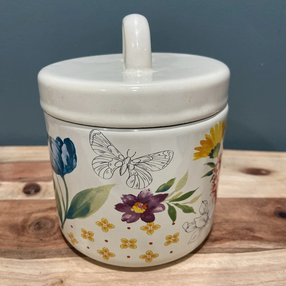 The Pioneer Woman Blooming Bouquet Grease Strainer Canister 4.25